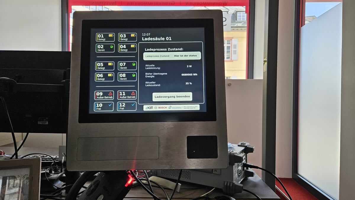 Bedienpanel im Einsatz